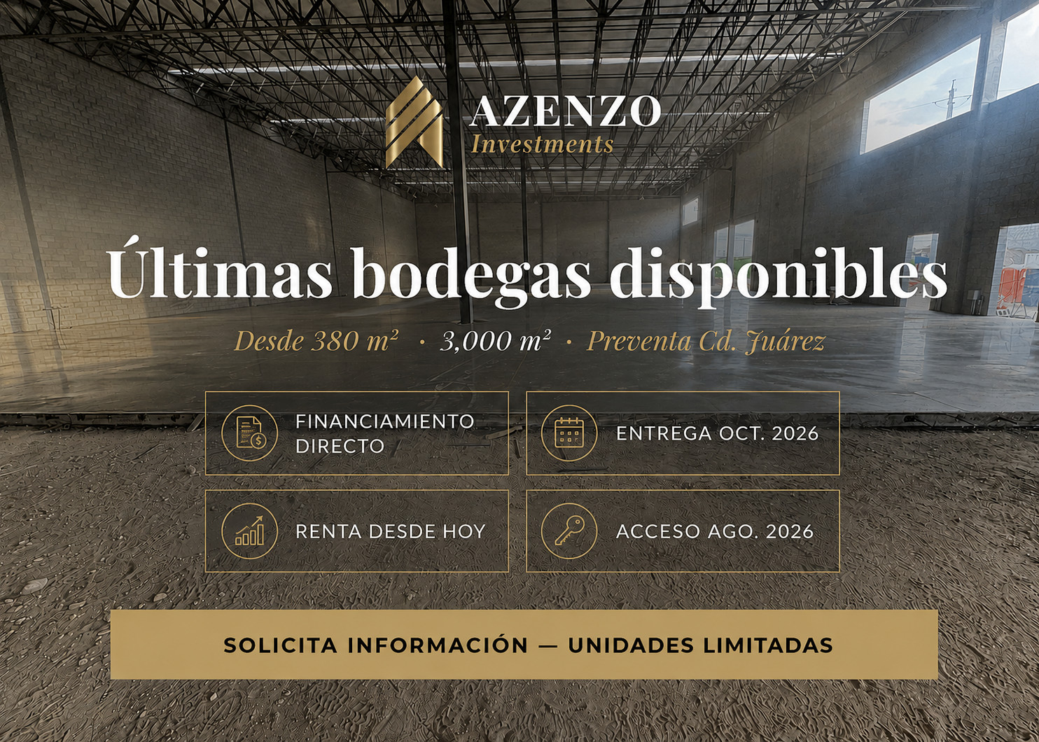 Últimas bodegas disponibles - Azenzo Investments